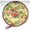 Aga Hob Lid Mat Pad Hat Round Cover With Loop Farm Red Tractor