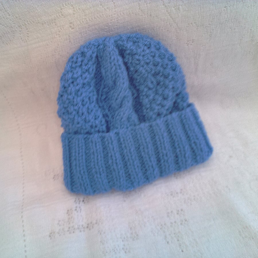 Child's Cabled Aran Weight  Hat, Child's Winter Hat, Knitted Hat, Custom Make