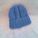 Child's Cabled Aran Weight  Hat, Child's Winter Hat, Knitted Hat, Custom Make