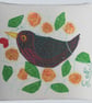 The Singing Blackbird -  Freestyle embroidered artwork - Image 2