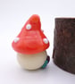 small glass toadstool house - Image 2
