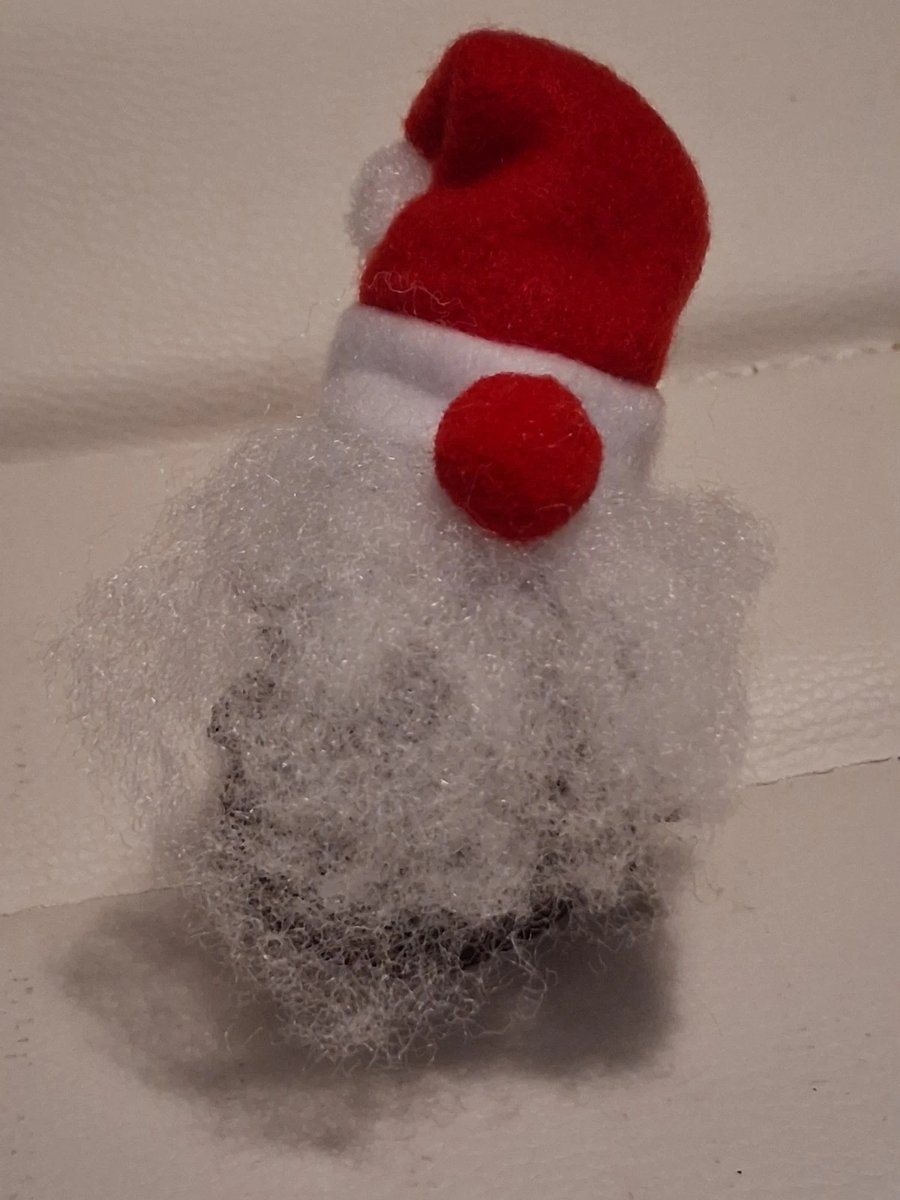 Pine Cone Christmas Gonk decoration with red Nose