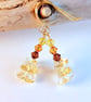 Citrine & Crystal Earrings, November Birthstone, Anniversary, Birthday Gift - Image 3