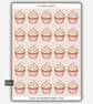 Funny Vinyl Sticker Sheet For Adults - Cupcake