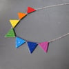 Rainbow Pride Bunting Necklace