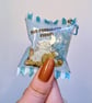 Forbidden Floof Cat Acrylic Shaker Keychain, Glitter Candy Bag Charm, 