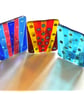 Candle Holder Fused Glass Tea-light  Blue Flare 003 Dichroic - Image 7