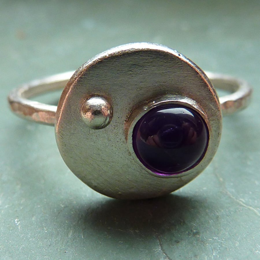 Image of Small art deco silver ring