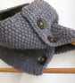 Cowl in Purple Heather Aran Wool - Image 4
