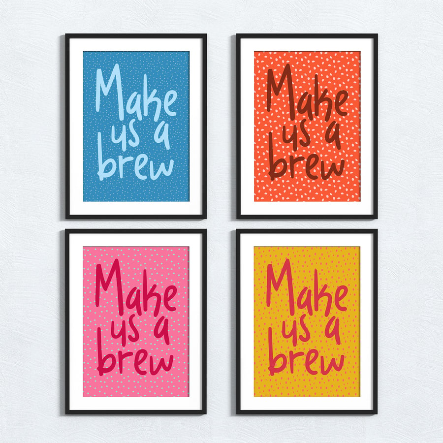 Make us a brew Manchester dialect and sayings print