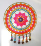 crochet mandala, beaded dreamcatcher