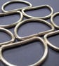 10 Medium Silver Tone D Rings - Image 1