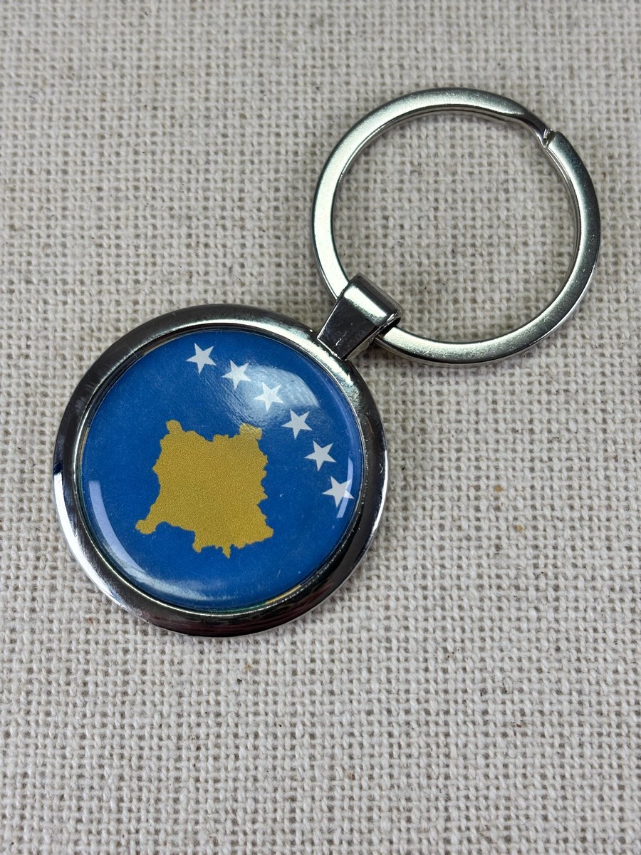 Kosovo Flag Keyring 