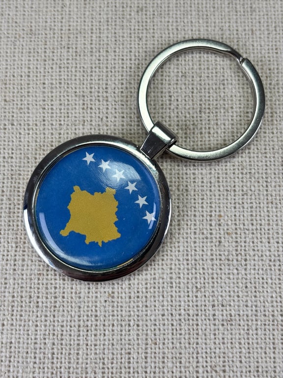 Kosovo Flag Keyring 