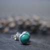 Turquoise and silver studs