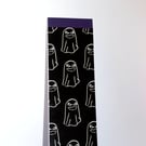 Sketchy Ghost, Halloween, Reading bookmark, purple, black
