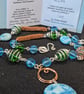 Marble Agate, Crazy Lace Agate, Silver-plated & Non-tarnish Copper Necklace - Image 5