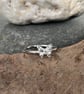 Handmade Recycled Silver Butterfly Stacking Ring - size N