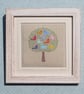 The Singing Tree, a small framed hand embroidered work, detailed and happy! - Image 1