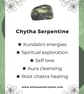 CHYTHA SERPENTINE CRYSTAL, Green Jade, Kundalini Energy, Aura Cleasning, Negativ