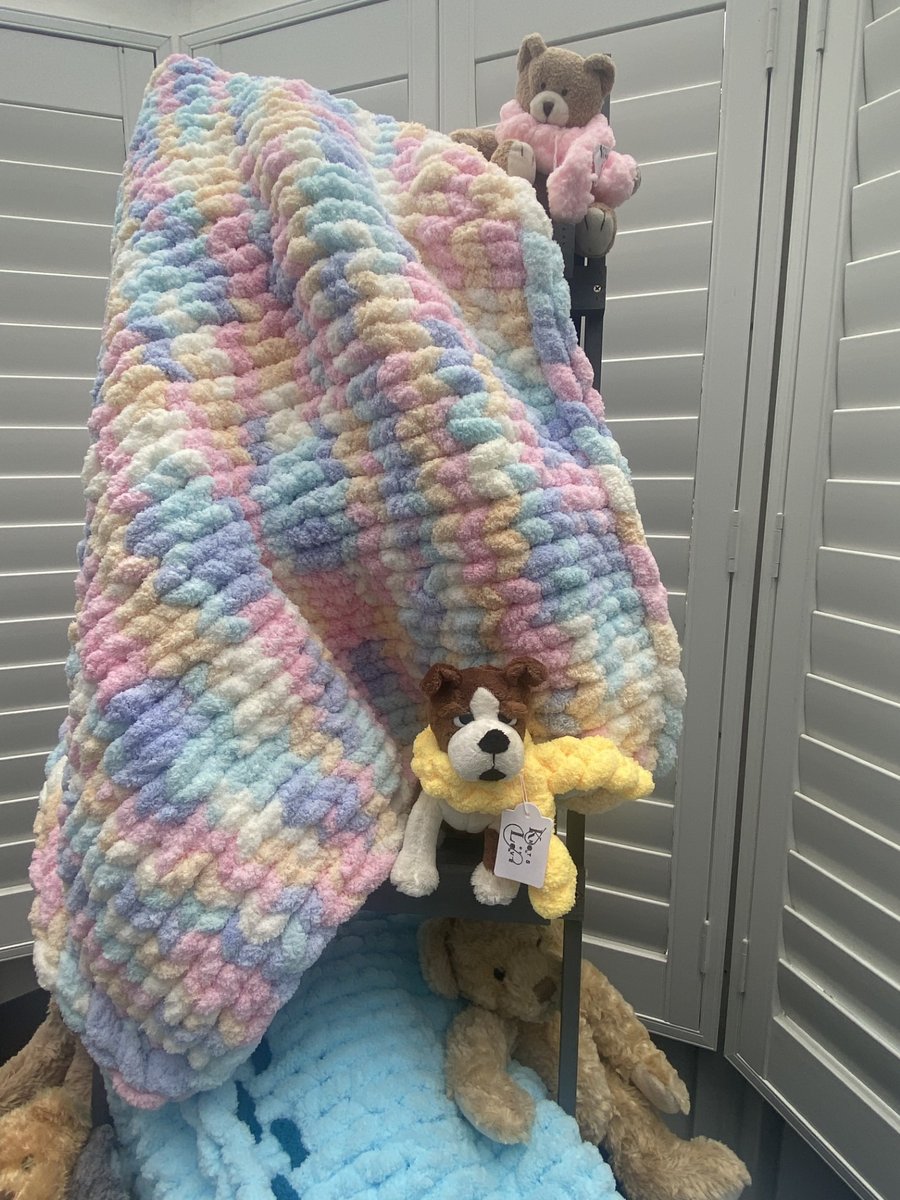 Baby Blanket Hand Knitted (Colour: Marshmallow)