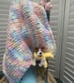 Baby Blanket Hand Knitted (Colour: Marshmallow) INC P&P - Image 1