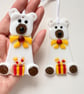 Polar bear fused glass Christmas decoration  - Image 8