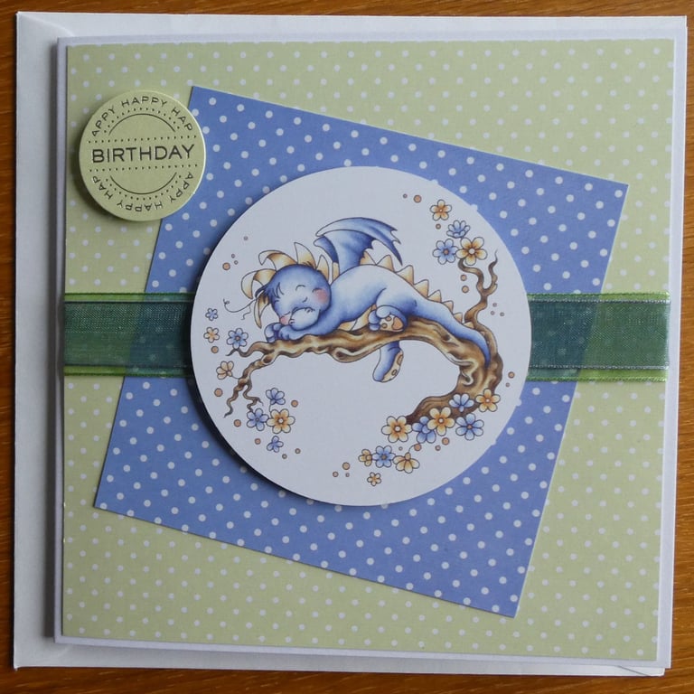 Happy Birthday Card - Dragon