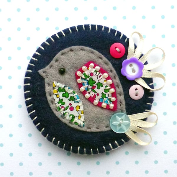 Felt Bird Brooch
