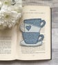 Bookmark, tea cup stack bookmark