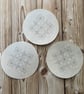 Snowflake stick and stitch embroidery design. DIY Christmas tree bauble pattern. - Image 2