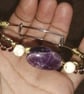 Amethyst and Howlite Crystal Wired Bangle - Image 3