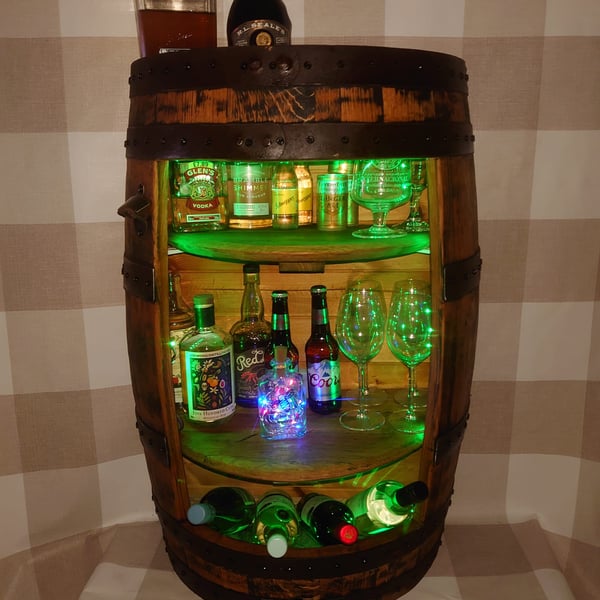 Whiskey Barrel Home Bar