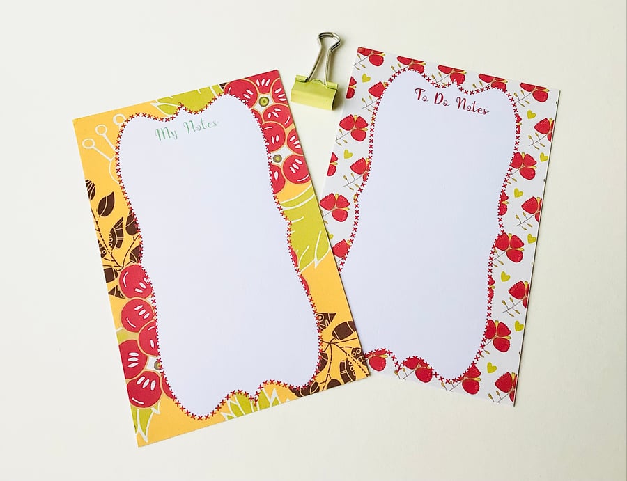 Notebook,Memocards,Jottdown Style,Bright Floral Design,20pk