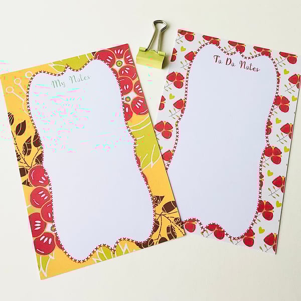 Notebook,Memocards,Jottdown Style,Bright Floral Design,20pk