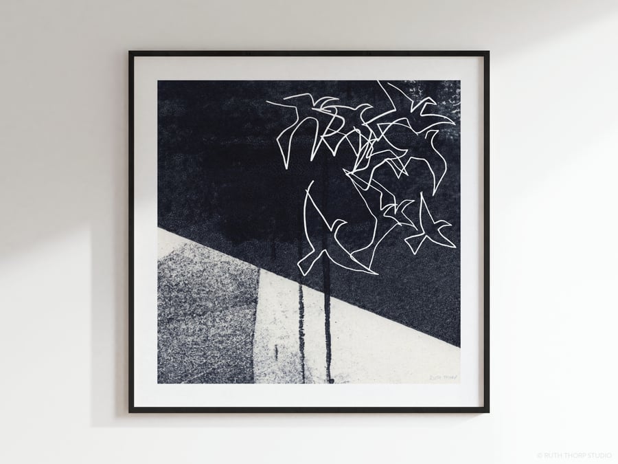 Flight 2 Square Art Print - Abstract Moments Collection