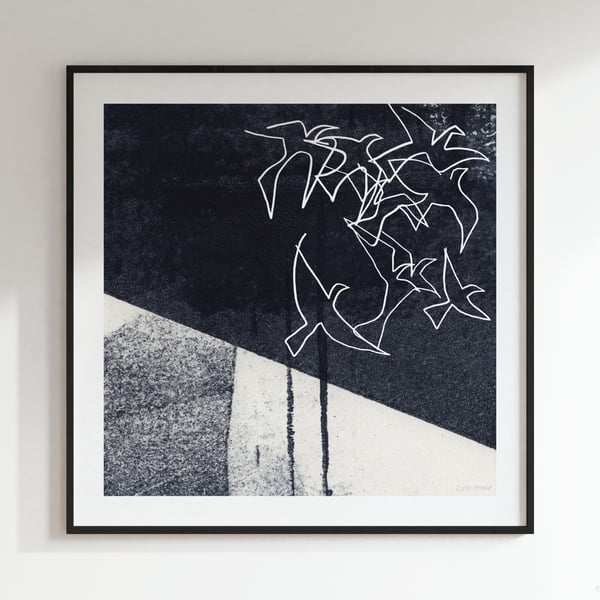 Flight 2 Square Art Print - Abstract Moments Collection