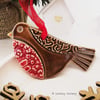 Ceramic Robin decoration Pottery robin pottery bird hanging decoration