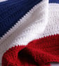 Cozy  Baby  Blanket orThrow - Red, White, and Blue  - Image 4
