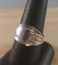 Upcycled Silver Plated Daisy Spoon Handle Ring (SPR102511) - Image 9