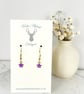Charm Earrings - Mini Star - Purple