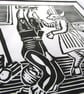 The Ox Turn'd Butcher - Lino Cut - Limited Edition - Image 4