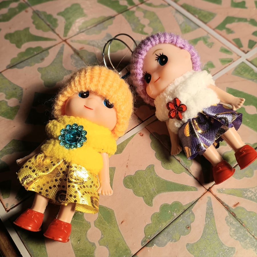 Kawaii girl doll earrings