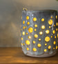Handmade ceramic candle holder, ceramic luminary  - Image 7