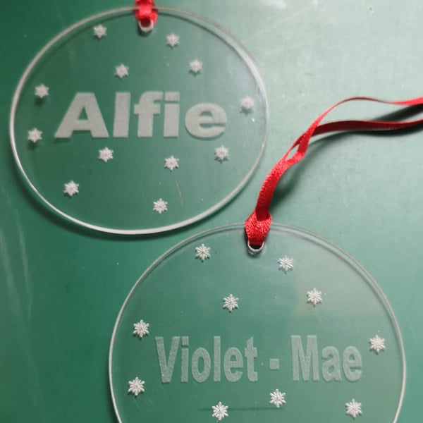 Acrylic Personalised Christmas Decoration 