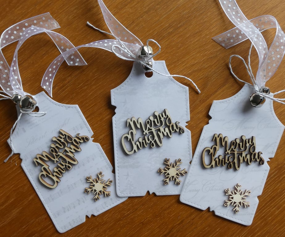 Set of 3 Merry Christmas Gift Tags