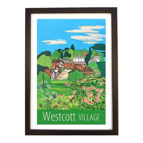 Westcott Village travel poster print by Susie West
