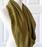 Khaki with Gold Speckles Infinity Scarf, 100% cotton  - Image 7