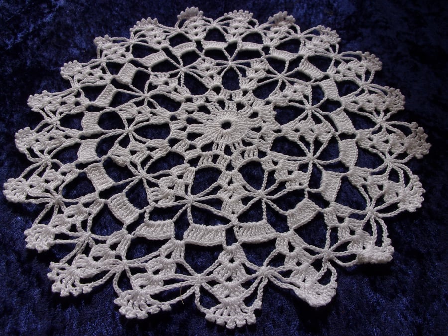 White Lacy  Crochet Doily