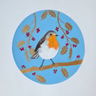 Original unframed Robin Painting